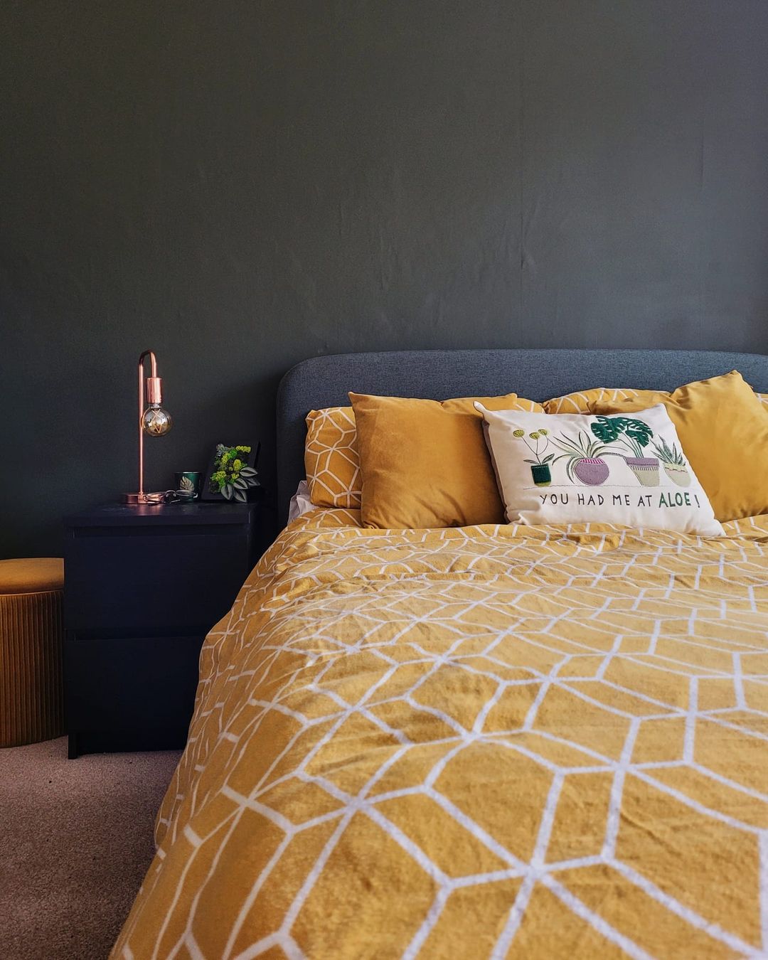 Grey and yellow bedrooms