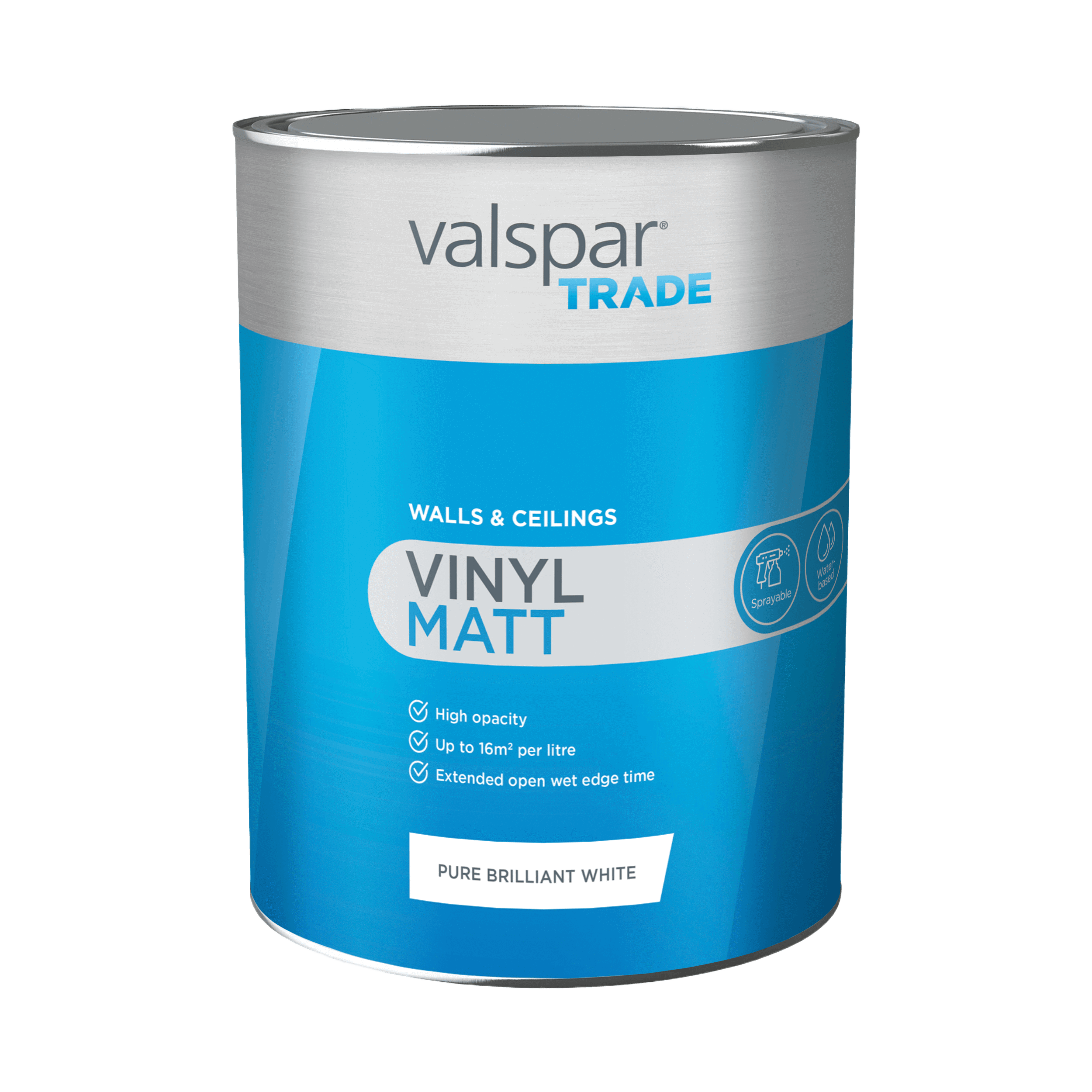 Valspar® Trade Walls & Ceilings Pure Brilliant White Vinyl Matt