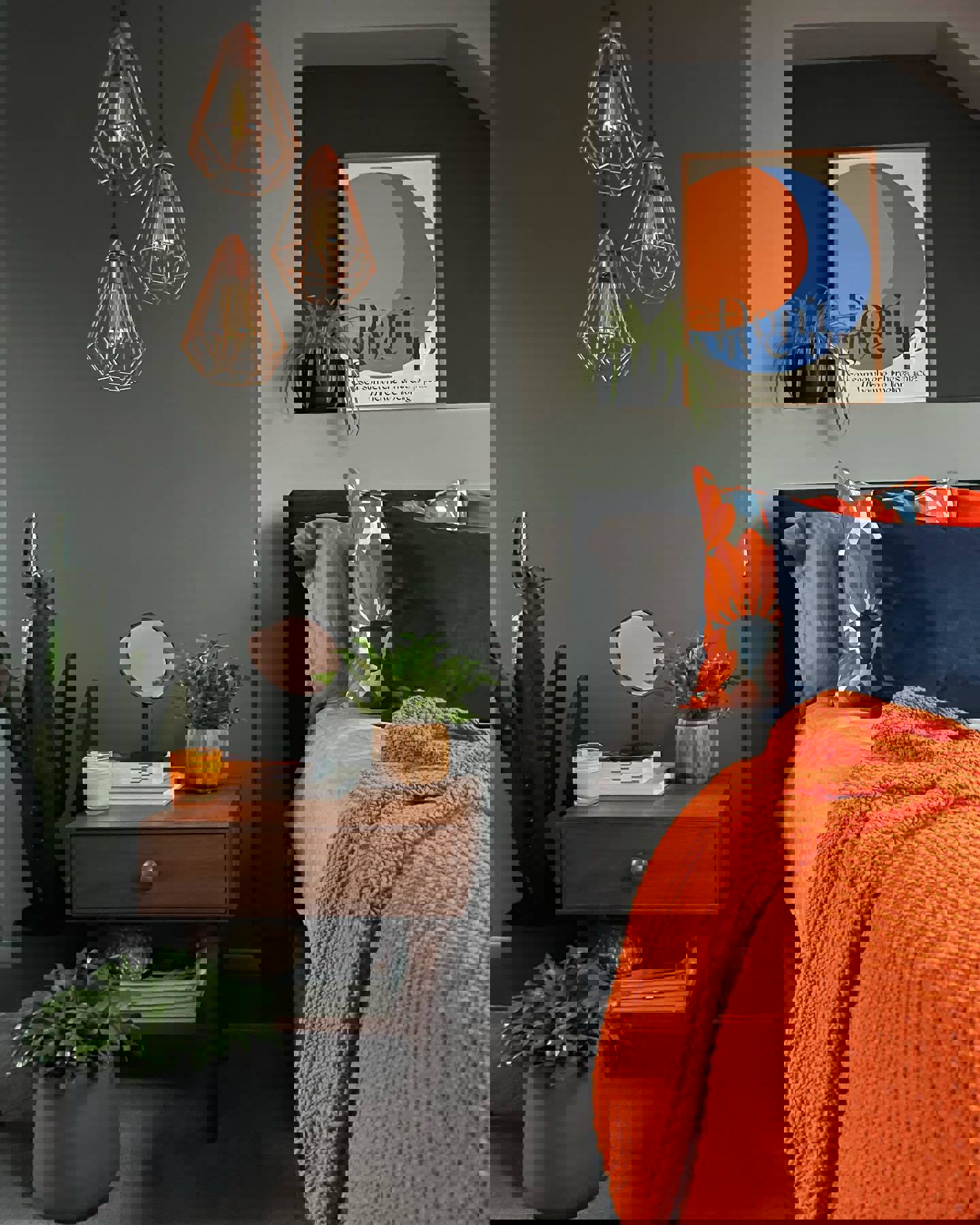 Creating spaces using darker tones